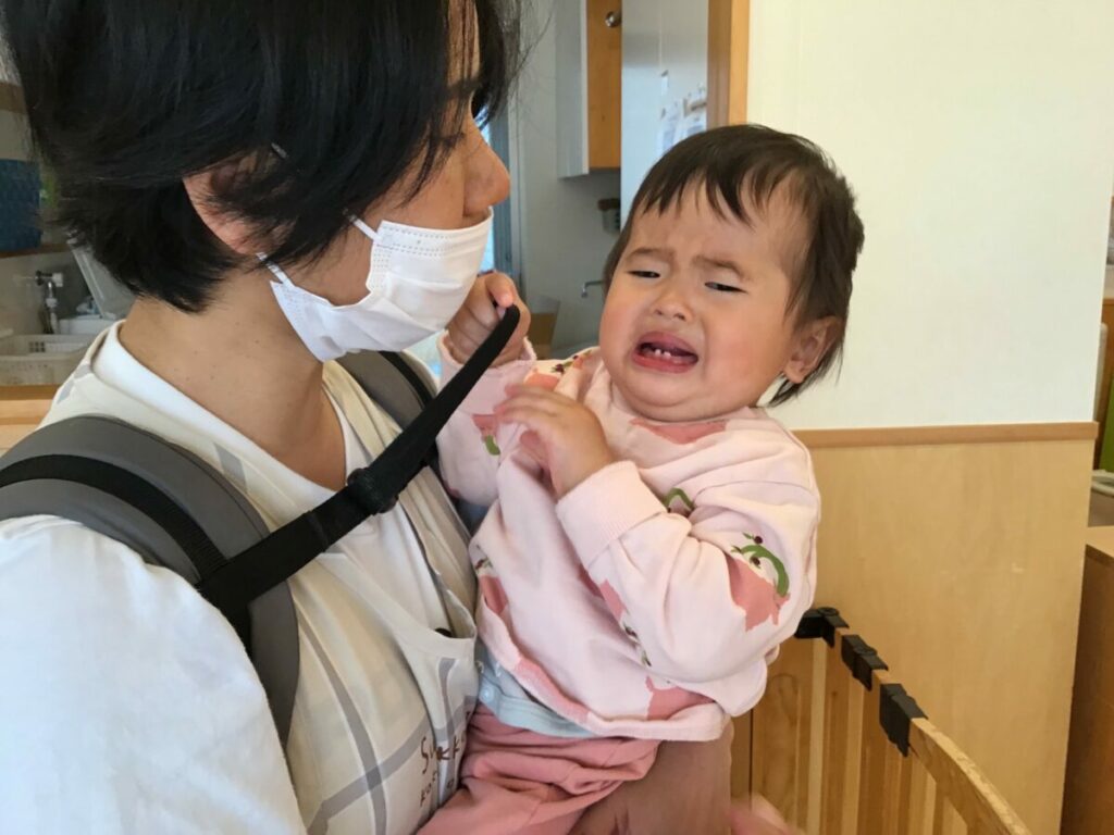 0歳児 慣らし保育の様子 ひよし保育園